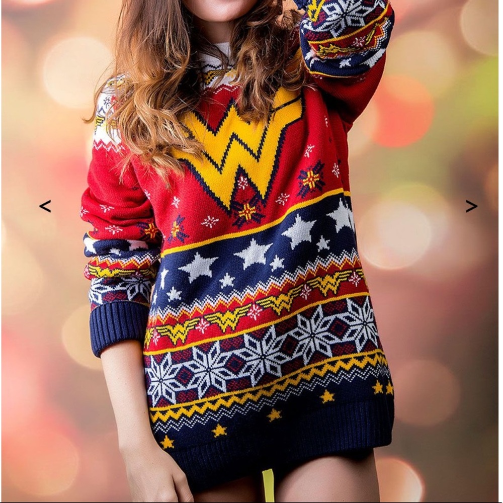 Wonder Woman ugly Christmas sweater